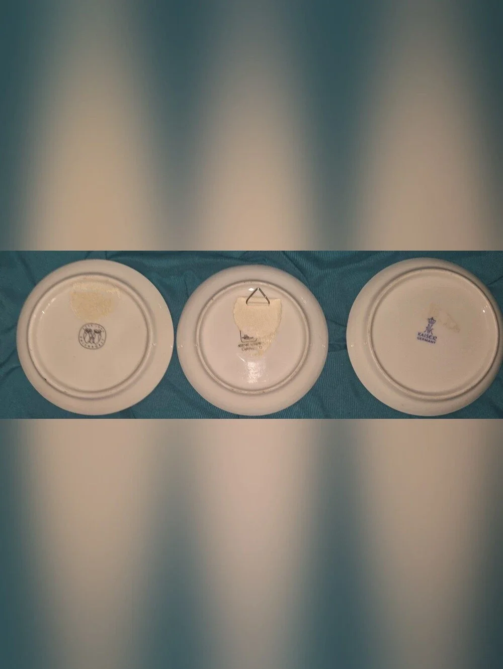 vintage Fürstenberg  souvenir   mini-plates  set of 3 West Germany Karlsruhe
